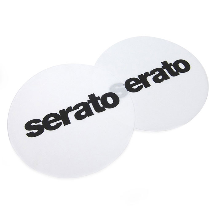 Serato DJ Logo Slipmats - Black on White (pair)