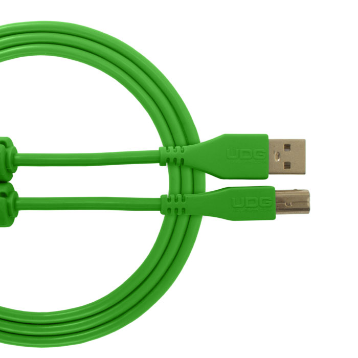 Ultimate Audio Cable USB 2.0 A-B Green Straight  1m