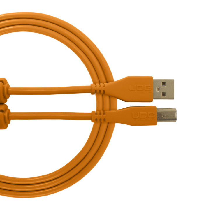 Ultimate Audio Cable USB 2.0 A-B Orange Straight 1m