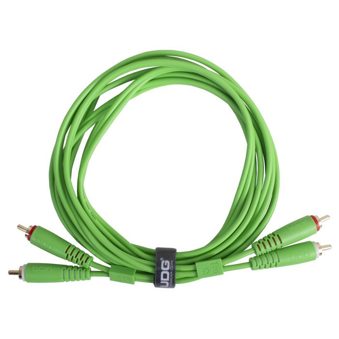 Ultimate Audio Cable Set RCA - RCA Green Straight 1,5m