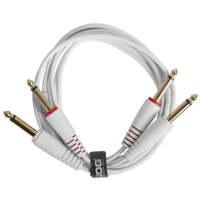 Ultimate Audio Cable Set 1/4'' Jack-1/4'' Jack White Straight 1,5m
