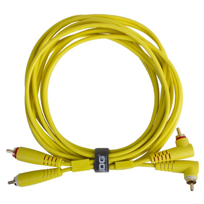 Ultimate Audio Cable Set RCA Straight-RCA Angled Yellow 3m