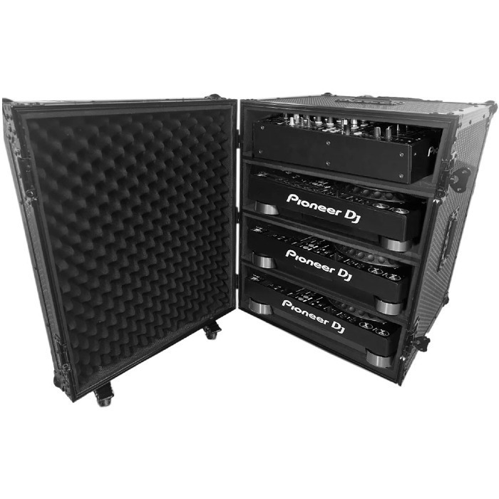 Ultimate Flight Case 4 CDJ/ Mixer Black Plus (Trolley & Spinner Wheels)
