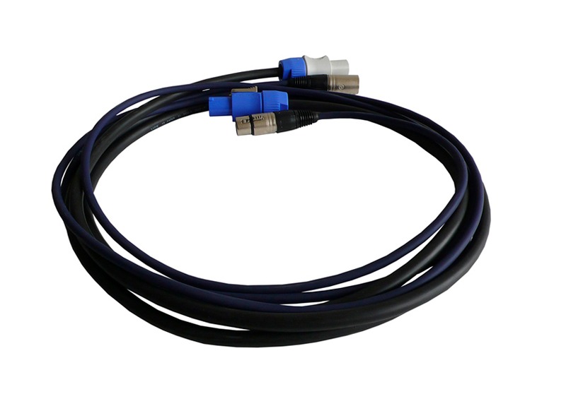 Hybrid Cable System, Stereo Powercon-XLR, 15 m