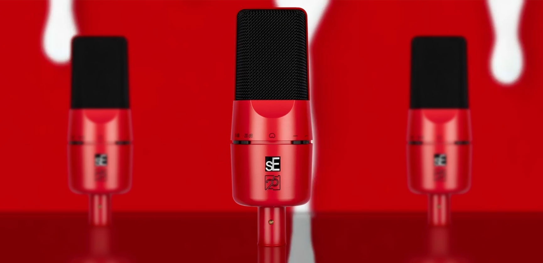 <div>sE Electronics<br><strong>25th anniversary X1 A 2C<br></strong>25th anniversary RED edition of the X1A condenser studio mic</div>