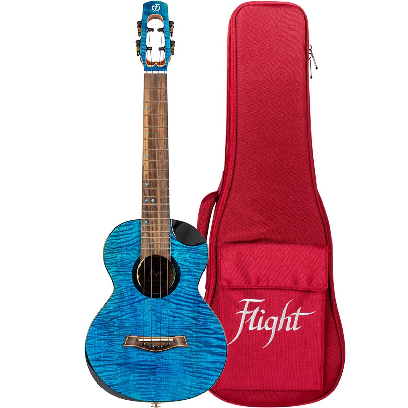COMET TENOR EQ-A BLUE, Solid fl.Maple&Mango Tenor Uke, Stain