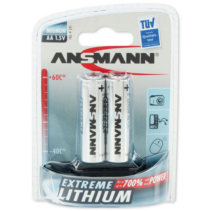 Lithium AA 2-pcs blister