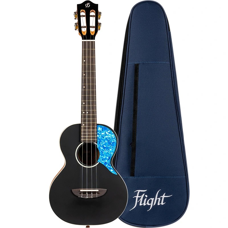 IRIS TENOR BK, Solid Top Spruce/Mahogany Tenor Uke, Black