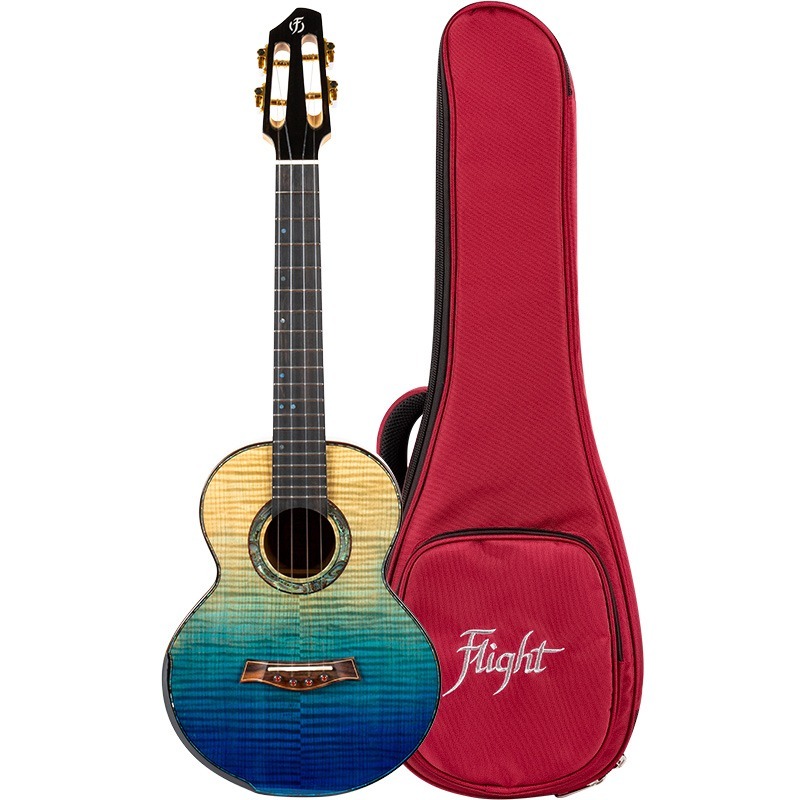 A10FM Faded Blue, Solid fl.Maple Tenor Uke, Faded Blue