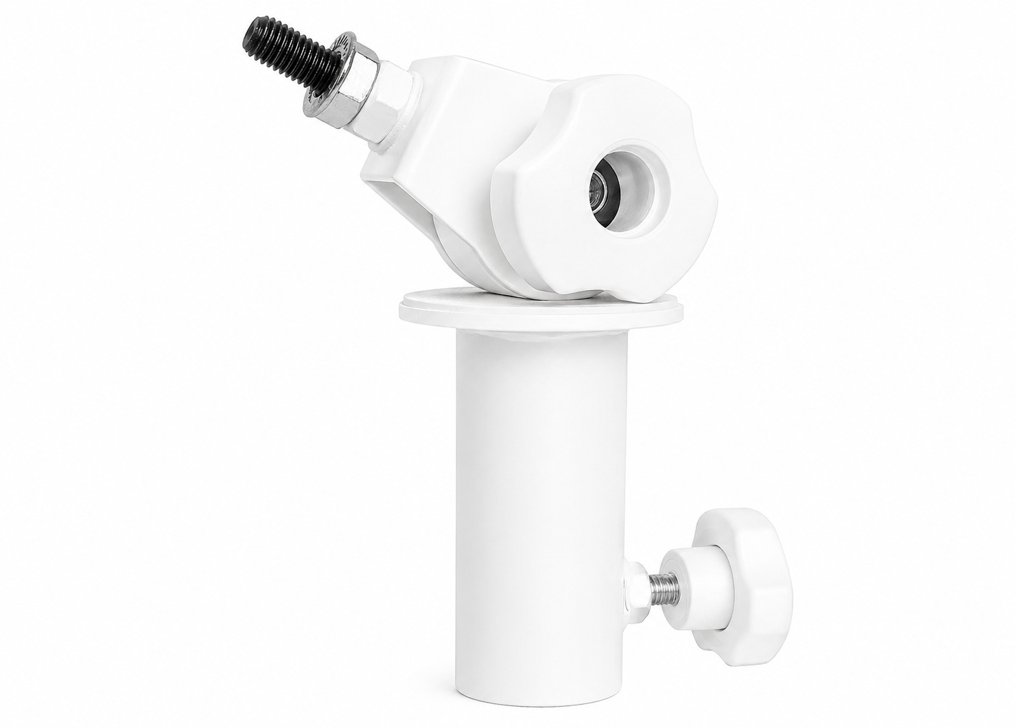 Pole Mount Adapter M10x35 Adj. White