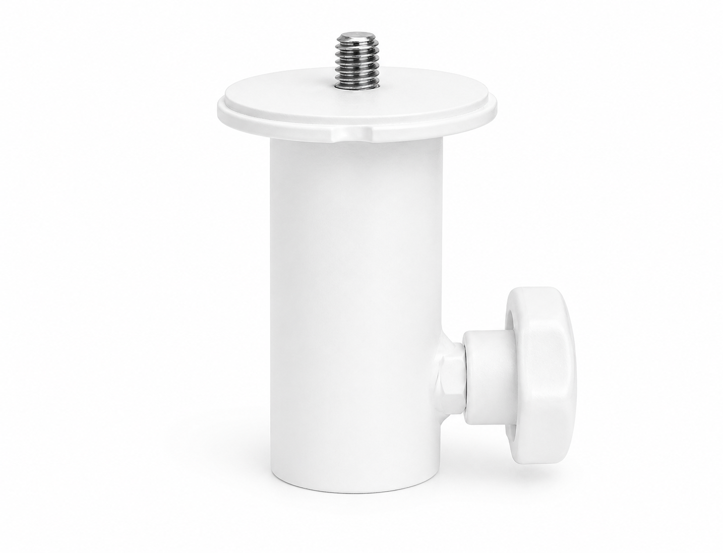 Pole Adapter M10 + M8x20 Knob White (RAL 9010)