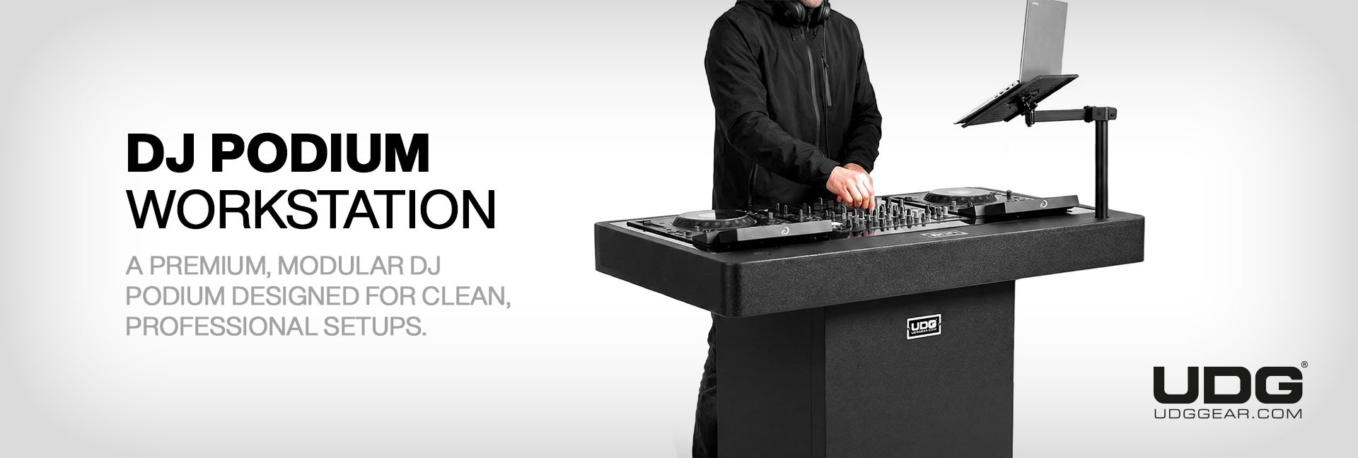 <div>UDG<br><strong>Ultimate DJ Podium<br></strong>Premium, modular DJ podium</div>