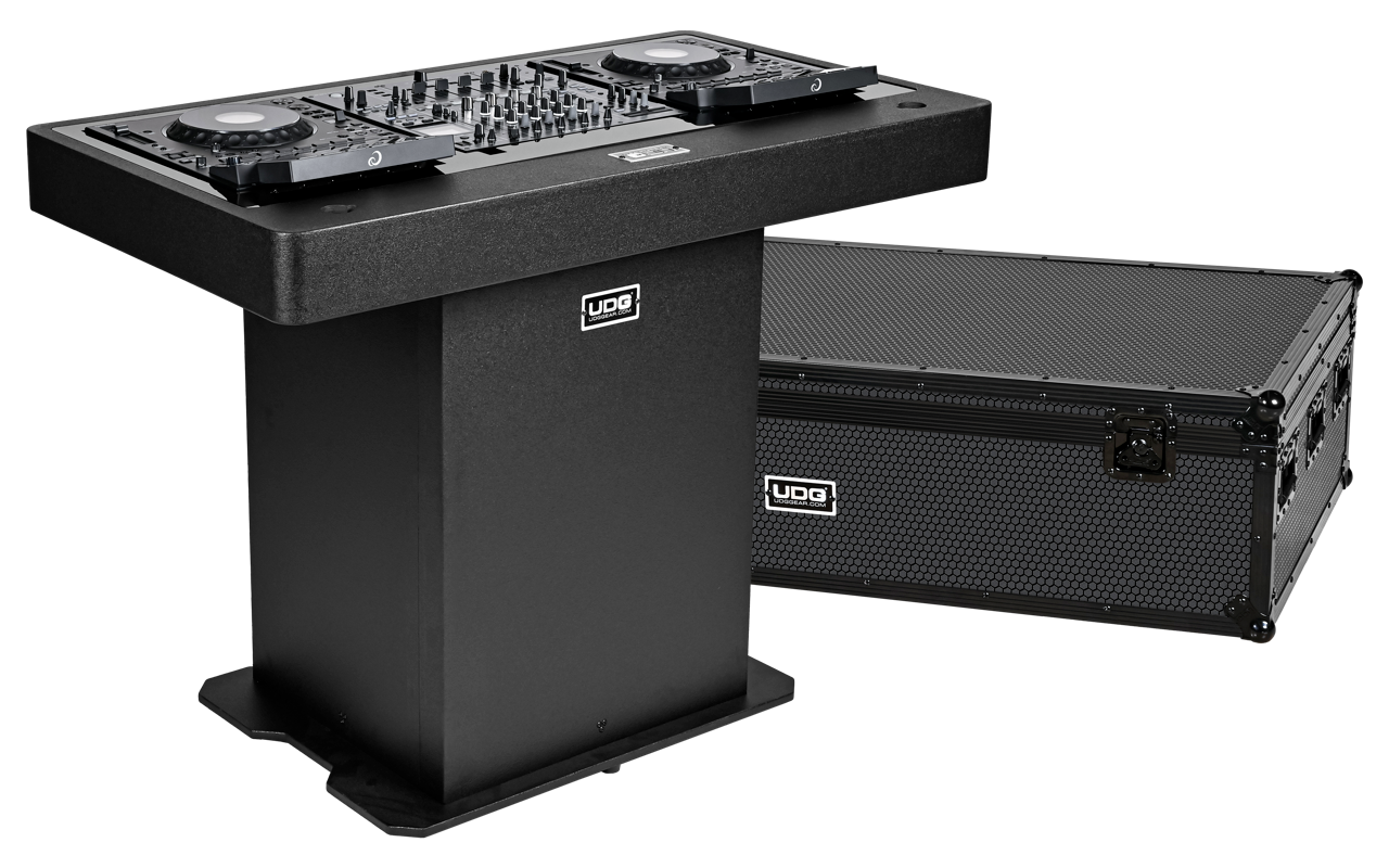 Ultimate DJ Podium Workstation Flight Case Set Black