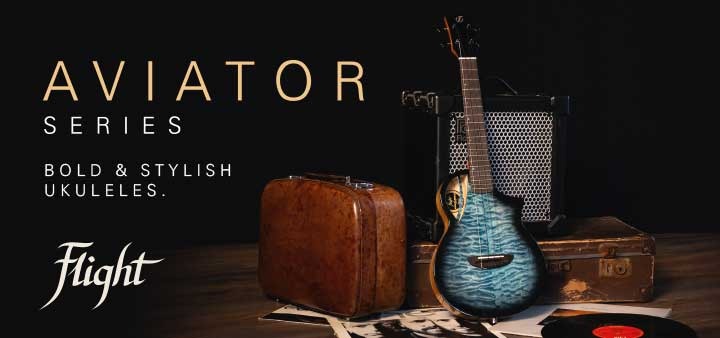 <div>Flight<strong><br>Aviator Series<br></strong>Bold &amp; Stylish Ukeleles</div>